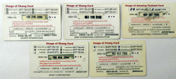 Cartes · Cartes pour travailleurs Thaï