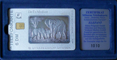 Cartes · Carte en argent massif