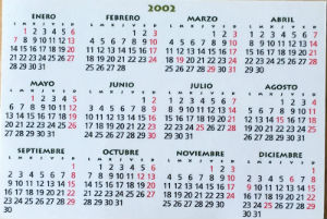 Calendriers · Espagne
