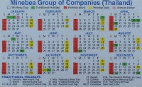 Calendriers · Thailande