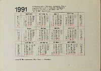 Calendriers · Union Sovietique - Urss