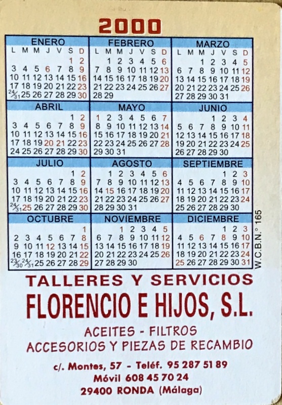 Calendriers · Espagne