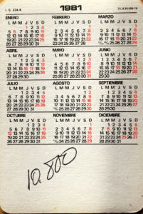 Calendriers · Espagne