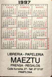 Calendriers · Espagne