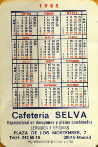 Calendriers · Espagne