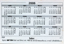Calendriers · Republique Tchèque