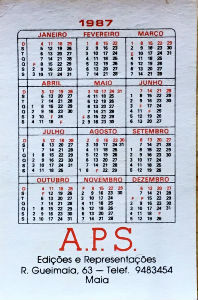 Calendriers · Portugal