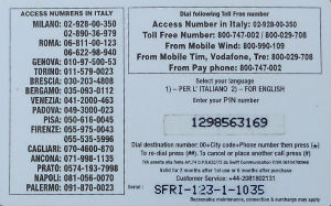 Cartes · Italie