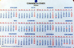 Calendriers · Pologne