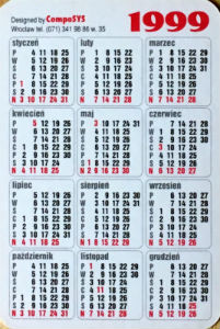 Calendriers · Pologne